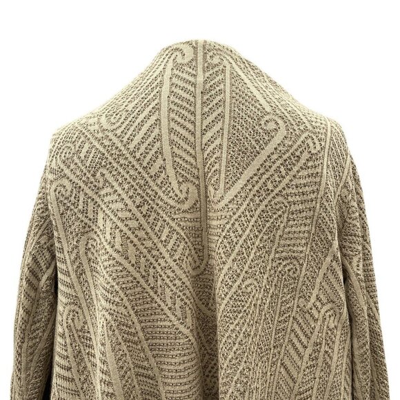 Peruvian‎ Connection Beige Tribal Pattern Open Cardigan Pima Cotton Women XS - Picture 5 of 10